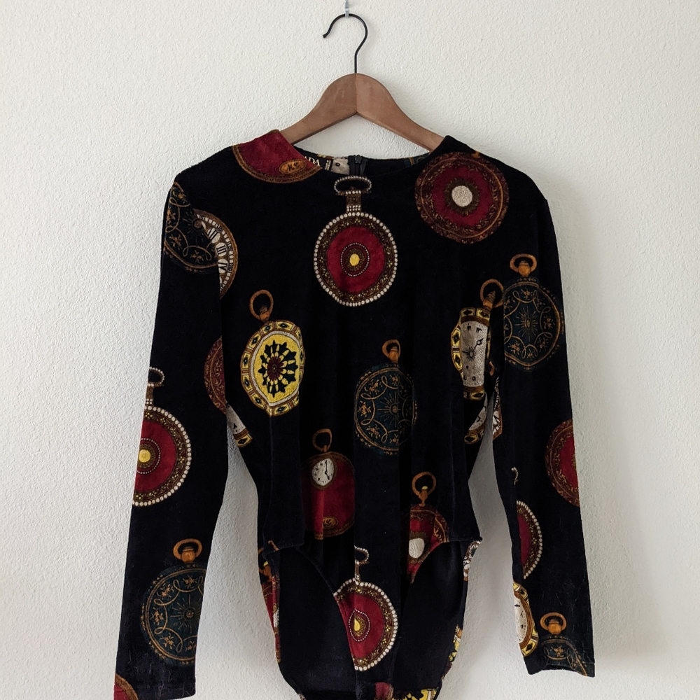 Vintage Escada Velvet Bodysuit